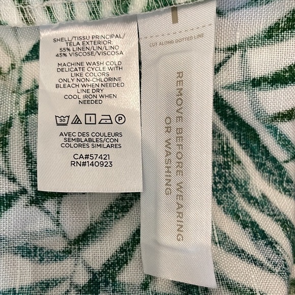 Loft Palm Tie Back Romper. Size LP. Tropical Vacation Cruise Honeymoon Resort - Picture 7 of 7